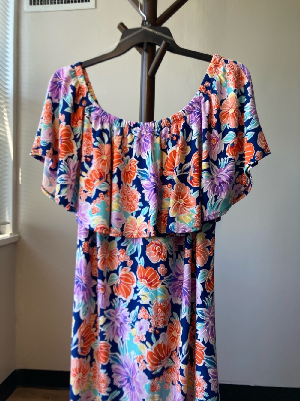 Ellen weaver dress floral print colorful pattern boho casual party size 3X - Picture 13 of 16